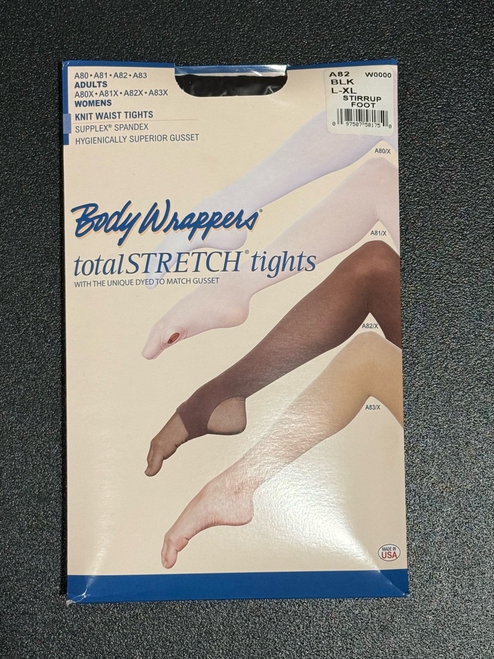 Body Wrappers TotalSTRETCH Ballet Tights - Black